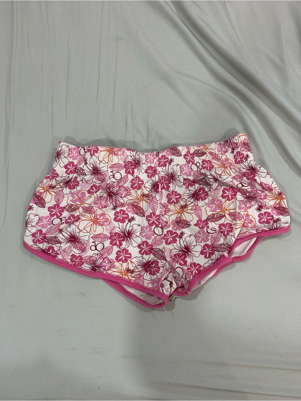 Op Floral Shorts in Pink & White